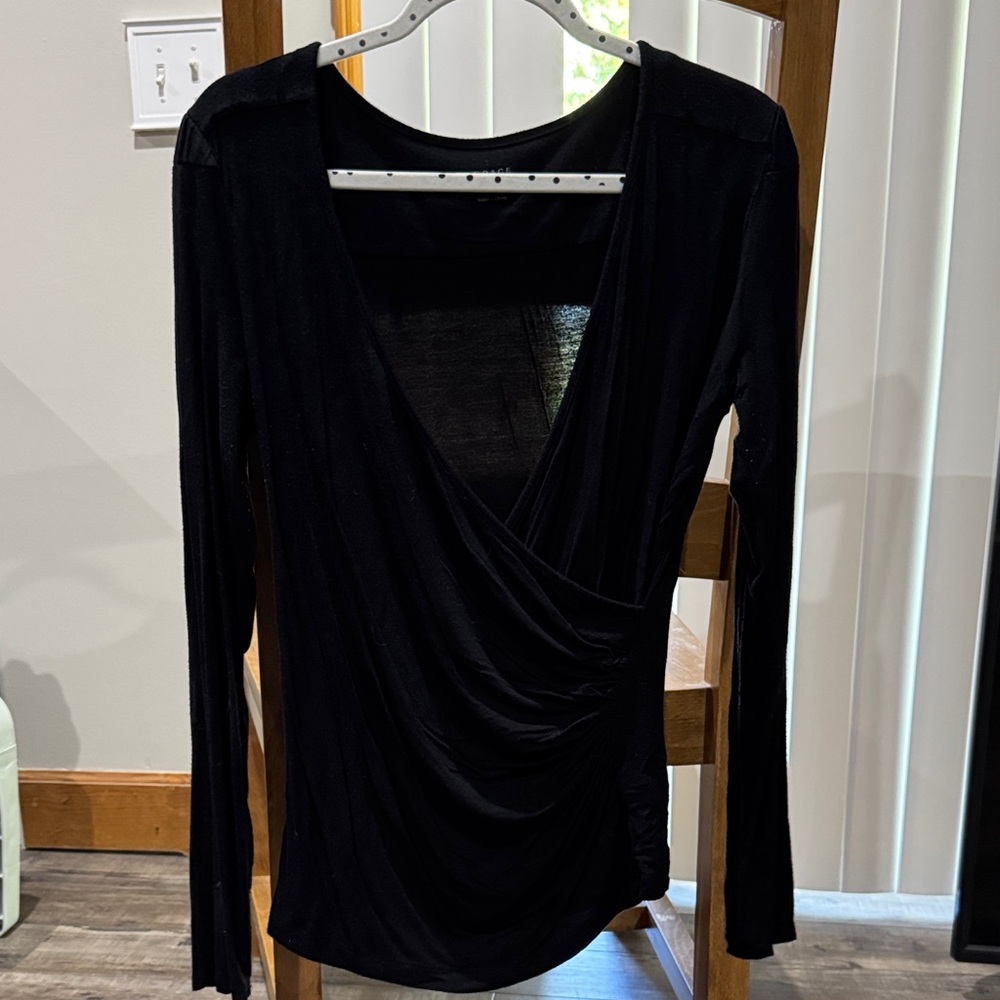 Grace Black Draped Bodysuit
